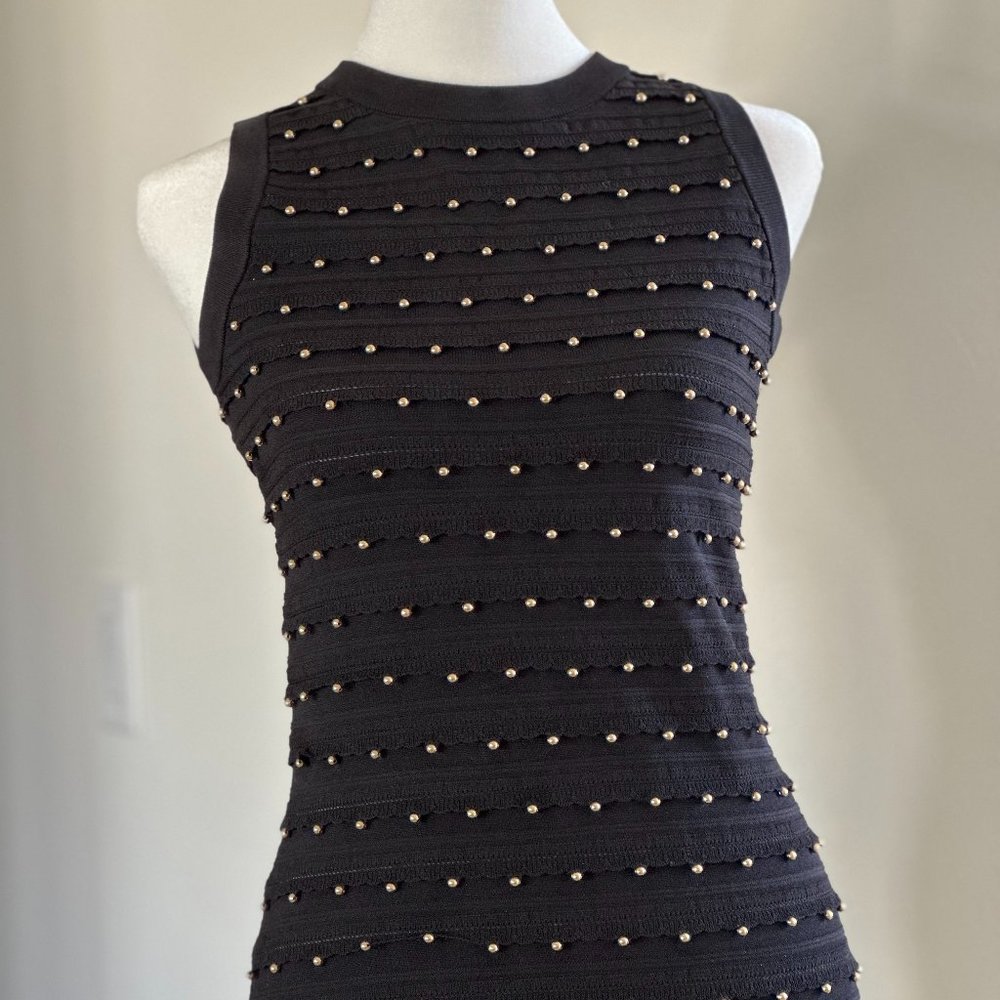 MICHAEL KORS LITTLE BLACK DRESS WITH GOLD BEADS - SZ SMALL - NEW WITH TAGS